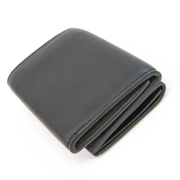 BOTTEGA VENETA Intrecciato 515385 Women,Men Leather Wallet [tri-fold] Black - Picture 2 of 10